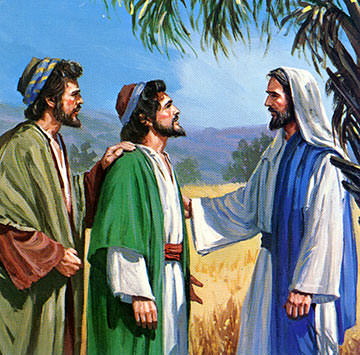 Jesus w Peter and John